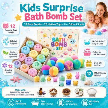 Bath Bombs with Toys for Kids