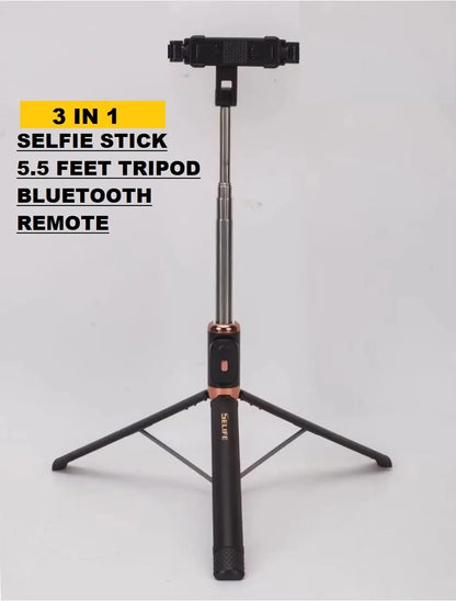 Monopod JC-18H Live Stream Phone Stand with Mirror LED Selfie Stick Phone Holder Bluetooth Remote Control 1.7m JC18H